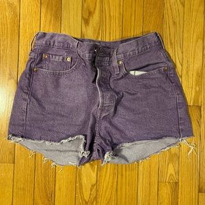 Levi’s 501 Women’s Purple Cut-Off Shorts